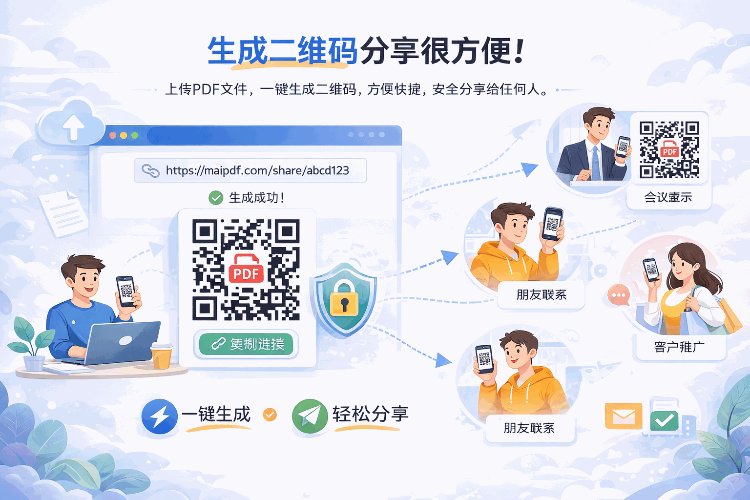 PDF二维码展示示意